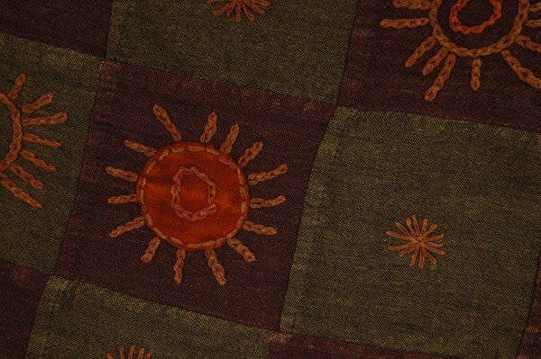 Sun Dance Olive Patchwork Mini Wrap Around Skirt