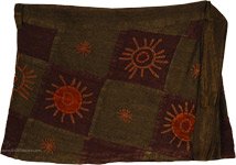 Sun Dance Olive Patchwork Mini Wrap Around Skirt
