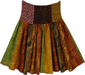Marigold Caravan Smocked Knee Length Skirt
