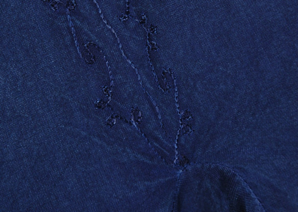 Egyptian Blue Flared Gore Western Rayon Skirt