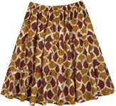 Groovy Short Skirt in Raw Sienna Colors [6253]
