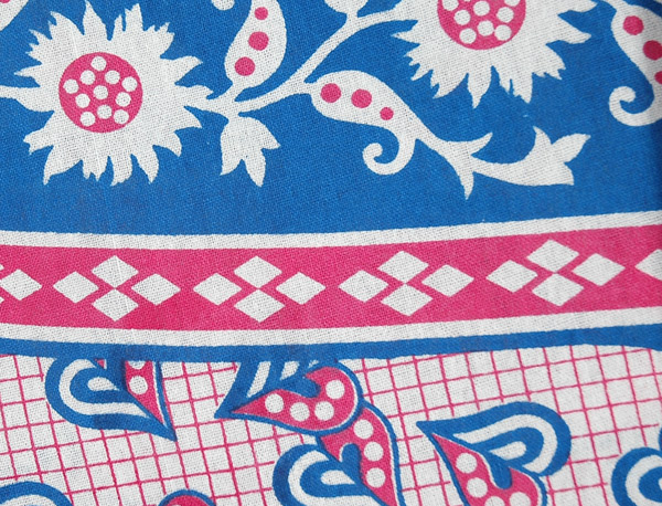 Ethnic Elephant Print Short Wrap Skirt in Pink and Blue