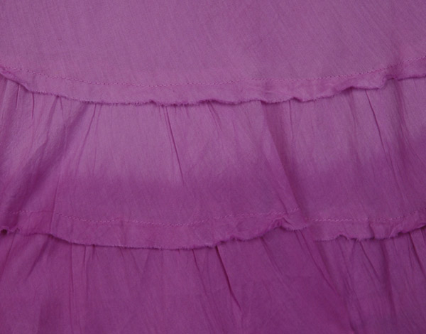 Lavender Ombre Summer Knee Length Skirt with Tiers