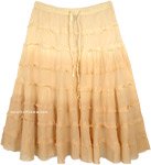 Grey Goose Mid Length Tiered Crinkled Skirt