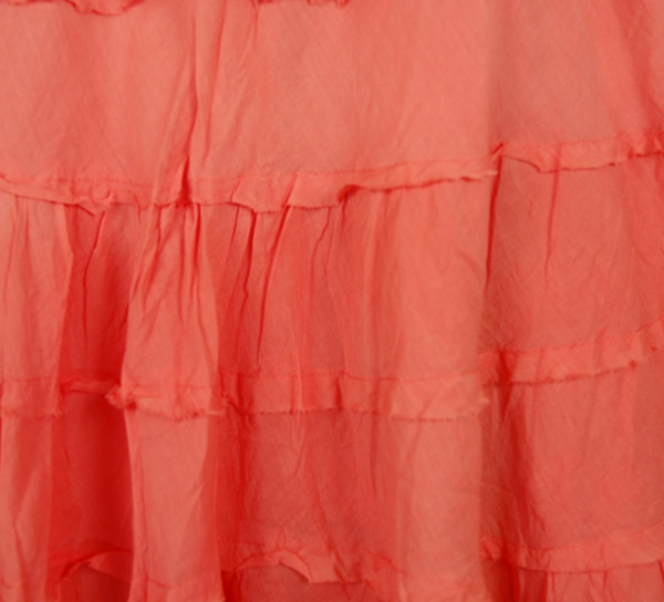 Orange Ombre Summer Short Skirt with Tiers