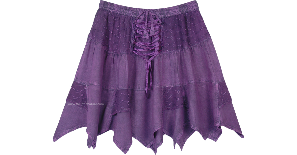 【W.I.A COLLECTION】CUTE HYPER SHORT MINI SKIRT / PURPLE W.I.A Collection Cute Hyper Short Mini Skirt - Purple