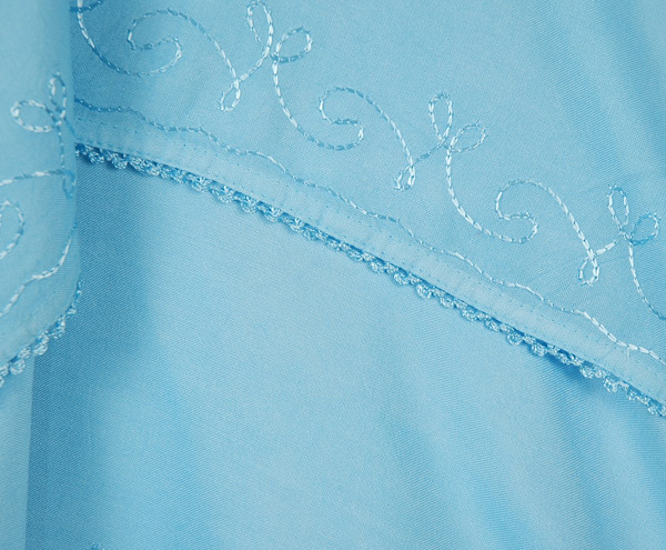 Sky Blue Handkerchief Hem Double Layered Skirt