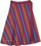 All Weather Wrap Around Skirt in Knee Length in Thick Cotton [6514]