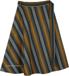 Himalayan Woven Cotton All Weather Wrap Knee Length Skirt [6516]