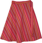 Luxor Gold Wrap Around Long Skirt with Geometric Prints