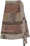 Earthy Grey Chakra Bohemian Wrap Around Short Skirt