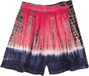 Pink Tie Dye Rayon Lounge Shorts Extra Small to Small [7118]