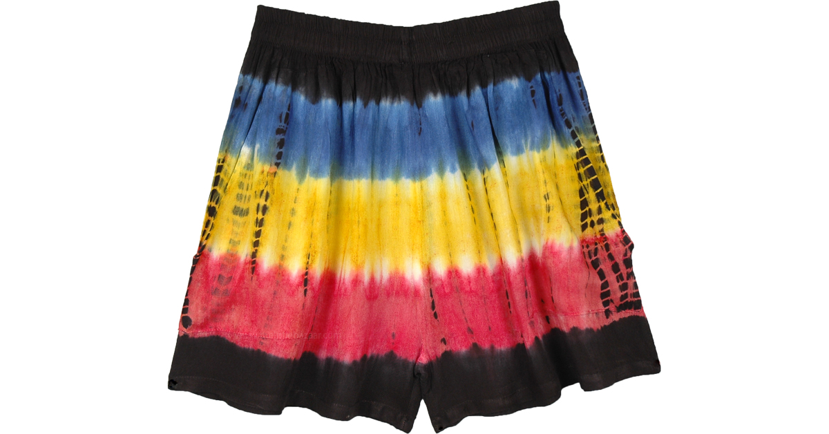 Colorful Tie and Dye Beach Summer Junior Shorts | Short-Skirts ...