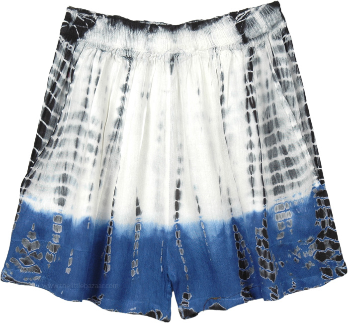 Cloud Blue Tie and Dye Junior Shorts