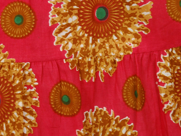 Fuschia Printed Summer Cotton Short Skirt