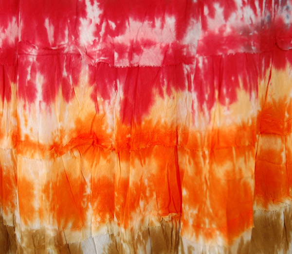 Raining Colors Tie Dye Tiered Cotton Short Skirt