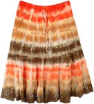 Colorful Gypsy Skirt with Adjustable Waist and Multiple Tie Dye [7248]