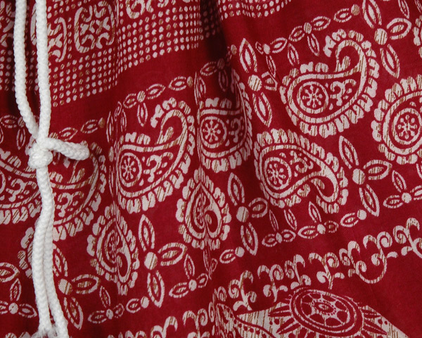 Thai Elephant Red and White Rayon Beach Shorts, Shorts, Red