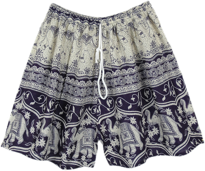 Navy Blue and White Elephant Beach Shorts | Shorts | Blue | Junior ...