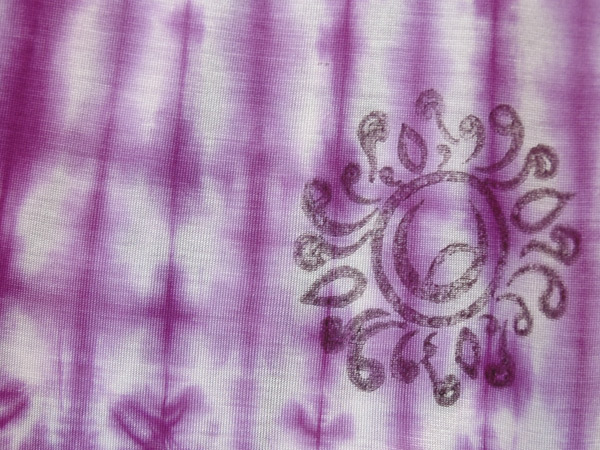 Purple Boho Tie Dye Capri in Jersey Cotton