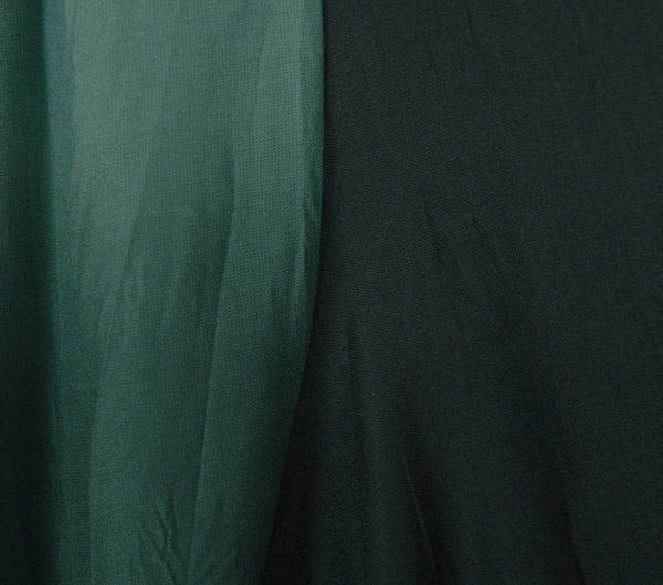 Gypsy Green Spiral Cut Wrinkled Midi Skirt