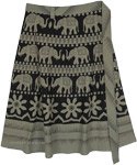 indian Tales Short Cotton Plus Wrap Around Skirt