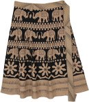 Plus Size Indian Patterned Wrap Around Skirt in Cotton [7704]