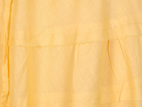 Buttercup Yellow Tiered Short Skirt in Cotton
