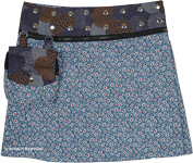 Four-in-One Reversible Snap Button A-Line Wrap Skirt