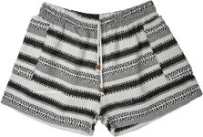 Cotton Lounge Striped Shorts with Pockets [7873]