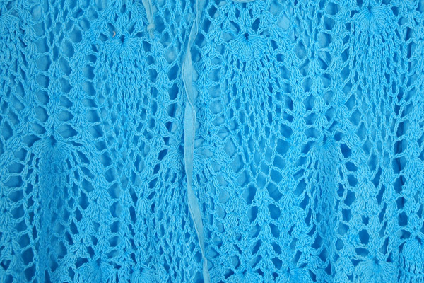 Clear Blue Skies Handmade Crochet Knit Short Skirt