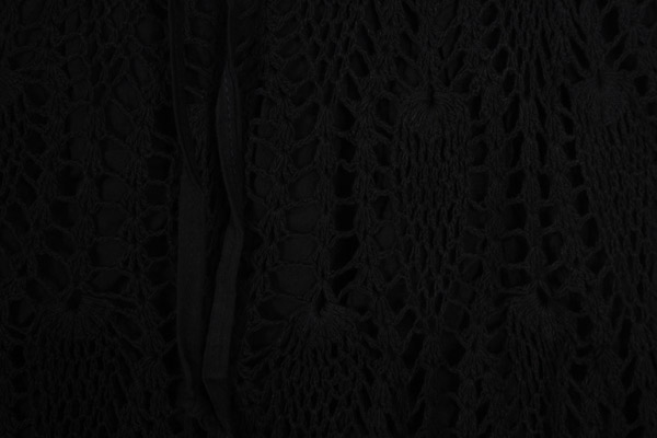 Raven Black Handmade Crochet Knit Short Skirt