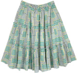 Panelled Short Skirt with Frills and Pockets [8862]