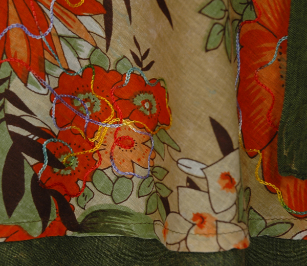 Mandarin Floral Valley Twin Layer Wrap Around Skirt