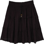 Restless Raven Tiered Cotton Short Skirt