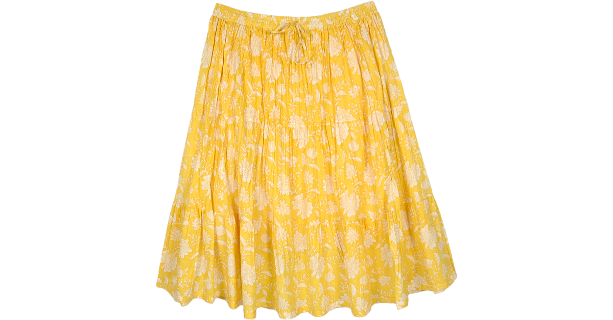Tuscan Sun Floral Printed Tiered Short Skirt | Short-Skirts