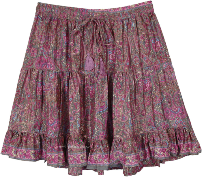 Bohemian Rhapsody Paisley Pink Skirt