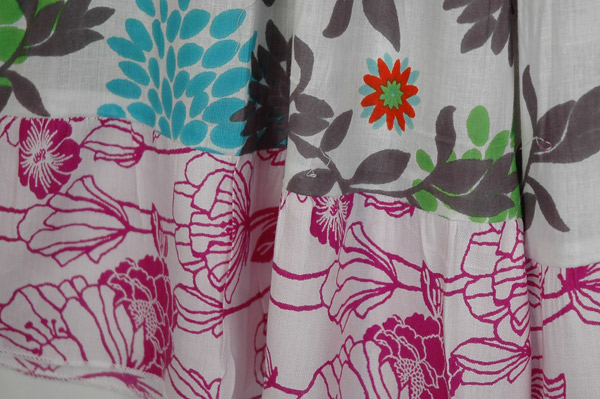 Japanese Garden Multi Print Skirt with Tassels