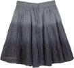 Ombre Black Mini Beach Skirt with Silver Tinsel