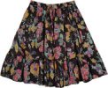 Cheery Blue Patchwork Bohemian Uneven Hem Skirt