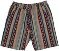 Lisbon Tropical Vines Shorts with Mixed Patchwork