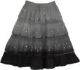 Grey Black Ombre Cotton Skirt