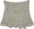 Napa Grey Crochet Short Petite Skirt
