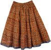 Rust Magic Sweep Knee Length Skirt