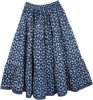 Floral Printed Cotton Mid Length Full Crinkle Skirt