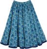 Azure Short Cotton Summer Skirt
