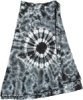 Black Gray Chakra Gypsy Wrap Around Short Hippie Skirt