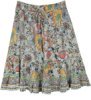 Soft Sage Floral Everyday Boho Midi Skirt