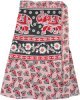 Ethnic Elephant Print Short Wrap Skirt in Red