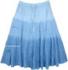 Mykonos Blue and Rosy Pink Vacation Short Skirt